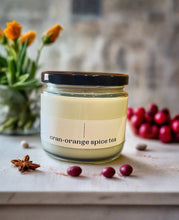 Load image into Gallery viewer, cran-orange spice tea candle