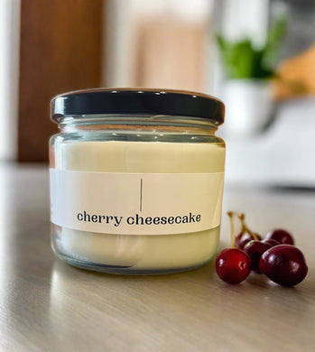 cherry cheesecake candle